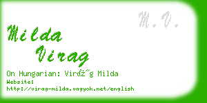 milda virag business card